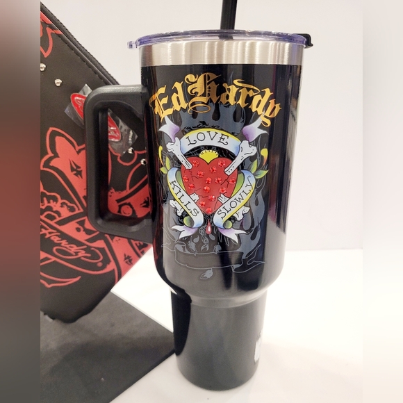 Ed Hardy Tumbler and Wrislet Budle - Picture 2 of 5